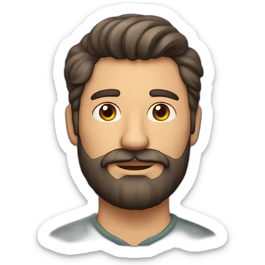 Hombre con barba y calvo sticker