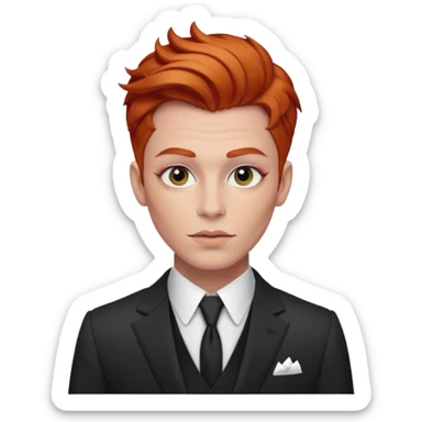 redhead drag king fabulous makeup sticker