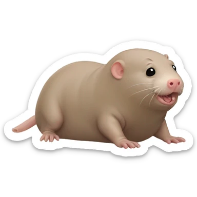 naked mole rat sticker