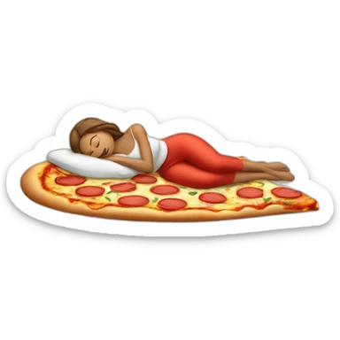 wife napping on pizza sticker