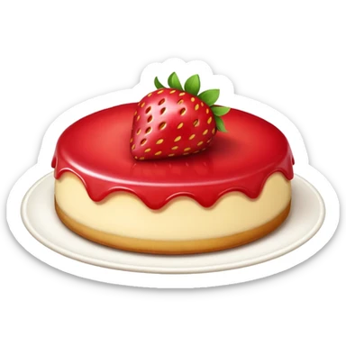 Strawberry flan sticker