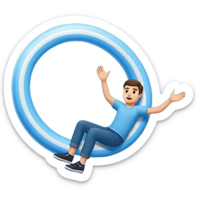 Kiterman haciendo un down loop sticker