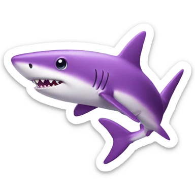 Purple shark  sticker