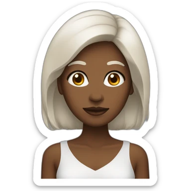 Mujer pelo negro, ojos marrones, piel blanca sticker