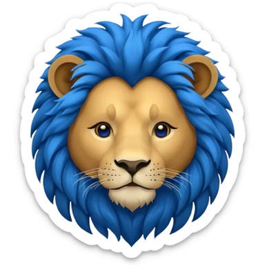 lion bleu sticker