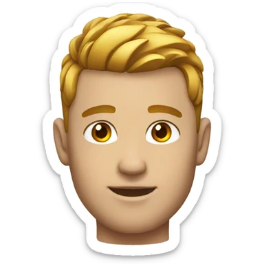 male fade hairstyle sticker