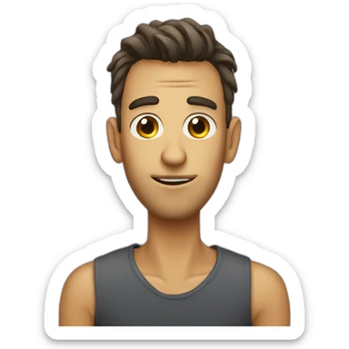 Lanky ugly guy sticker