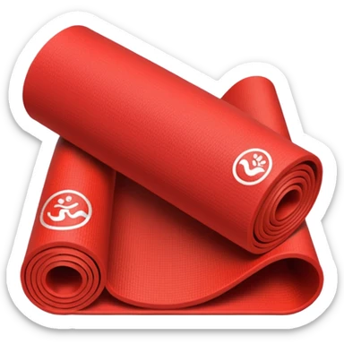 Yoga Mat red sticker