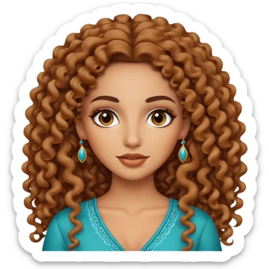 92i make up with long cruly hair morrocan sticker