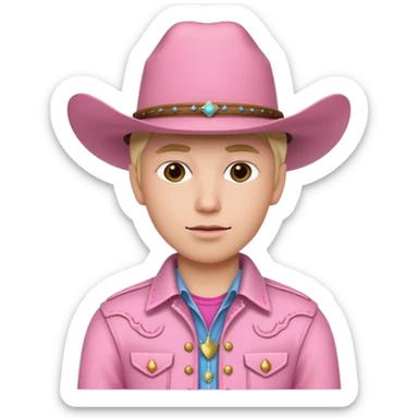 pink cowboy sticker