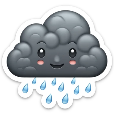 rain cloud sticker
