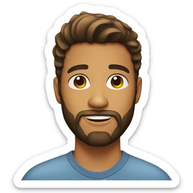 20 year old man with beard sticker