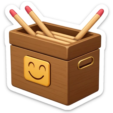 match sticks box sticker