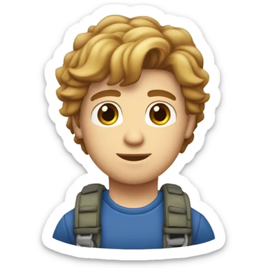 jeremiah fisher de la serie el verano en que me enamore.el chico de esta serie tiene el pelo rizado rubio, tiene los ojos de color azul y es muy blanco de piel sticker