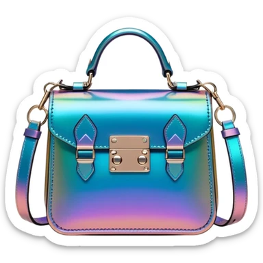 Valentino colorshifting vivid cyberpunk style mini bag  sticker