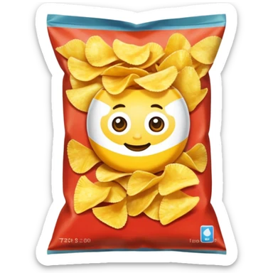 paquet de chips sticker