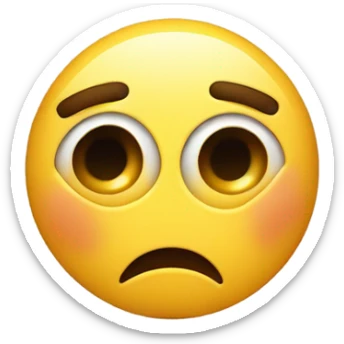 Confused emoji with a few questions marks at top sticker