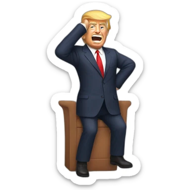 Trump qui nage sticker