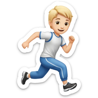 child running sticker