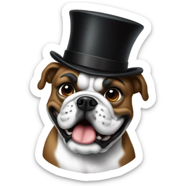 Georgia bulldog with top hat sticker