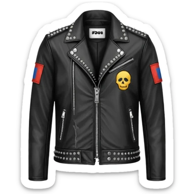 Russian underground fashion jacket sticker