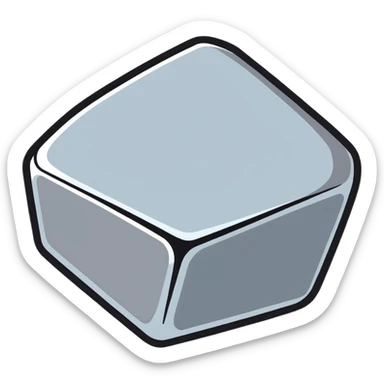 silver metallic germanium chunk sticker