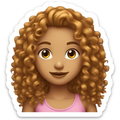 curly hair beautifull girl sticker