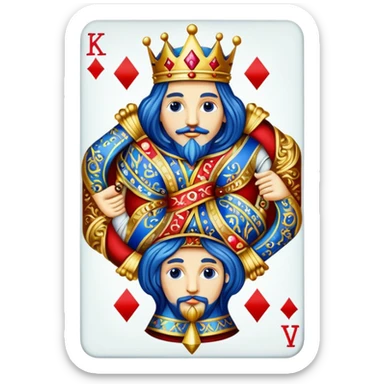 king of diamonds playing card sticker