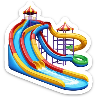 carnival water slide fair sticker
