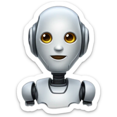 robot:virtual assistant sticker