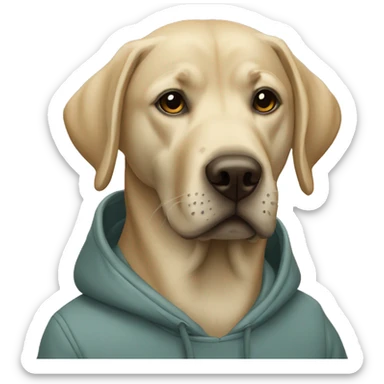 Labrador with a hoodie  sticker
