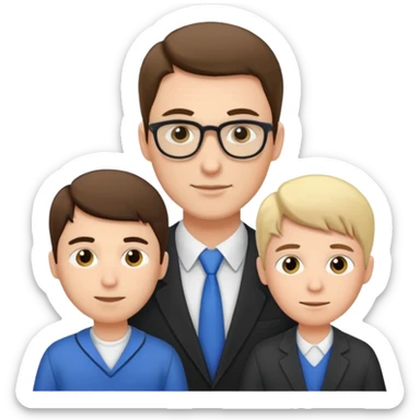 male teacher helping student sticker