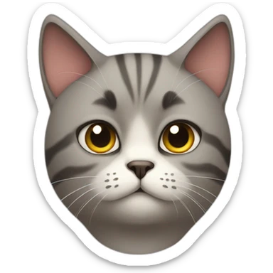 Cat looking annoyed sticker