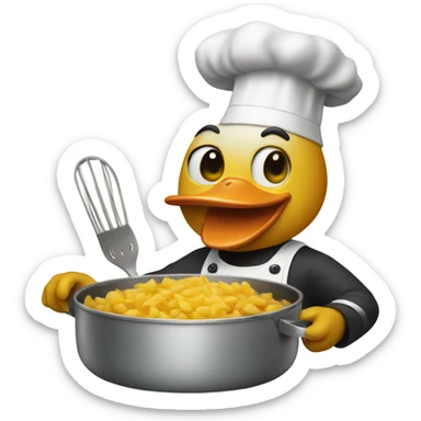 cooking duck sticker