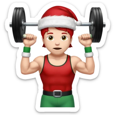 christmas weightlifting
 sticker