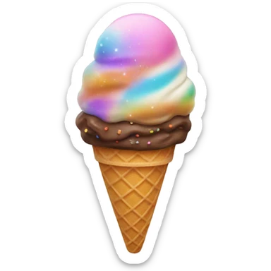 Galaxy Ice cream cone sticker
