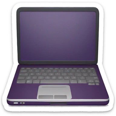 Dark plum purple laptop sticker