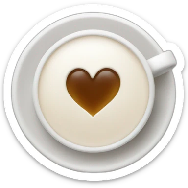 Corazón blanco y cafe sticker