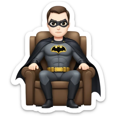 Batman in a recliner  sticker