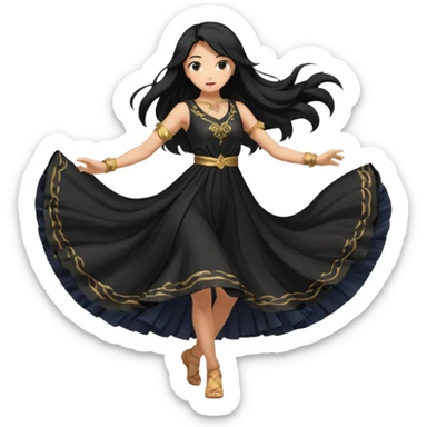 Una chica de anime bailando  que se mueve  sticker