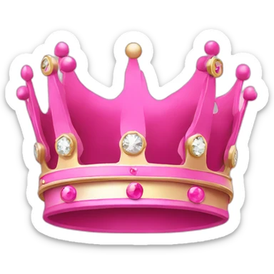 Pink money crown sticker
