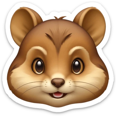 Chipmunk emoji face only sticker