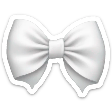 White bow sticker