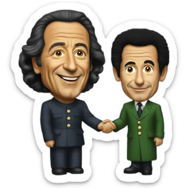 sarkozy thanking Muammar Gaddafi for the financing of his 2012 campaign sticker