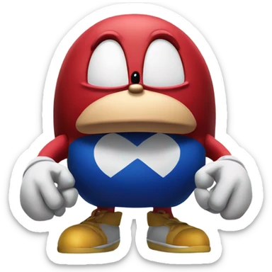 knuckles from sonic movie sticker