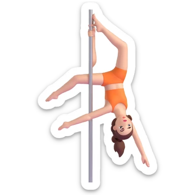 A girl doing pole dance sticker