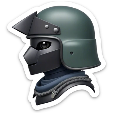 a rook in a military helmet sticker