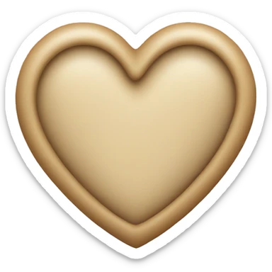 Beige heart sticker