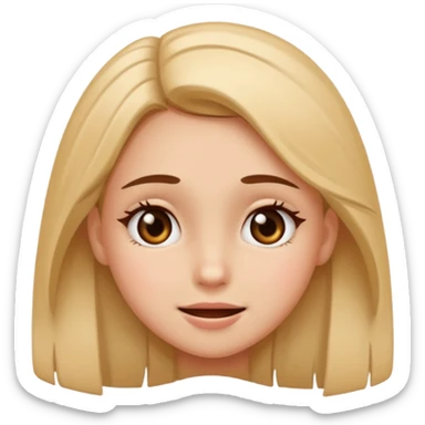 girl happy and sad expression sticker