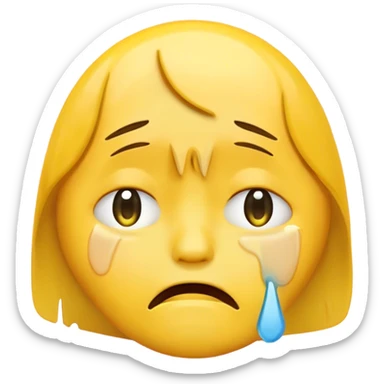 Mad emoji crying sticker